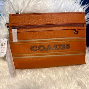 Coach Unisex Tan Leather Bag